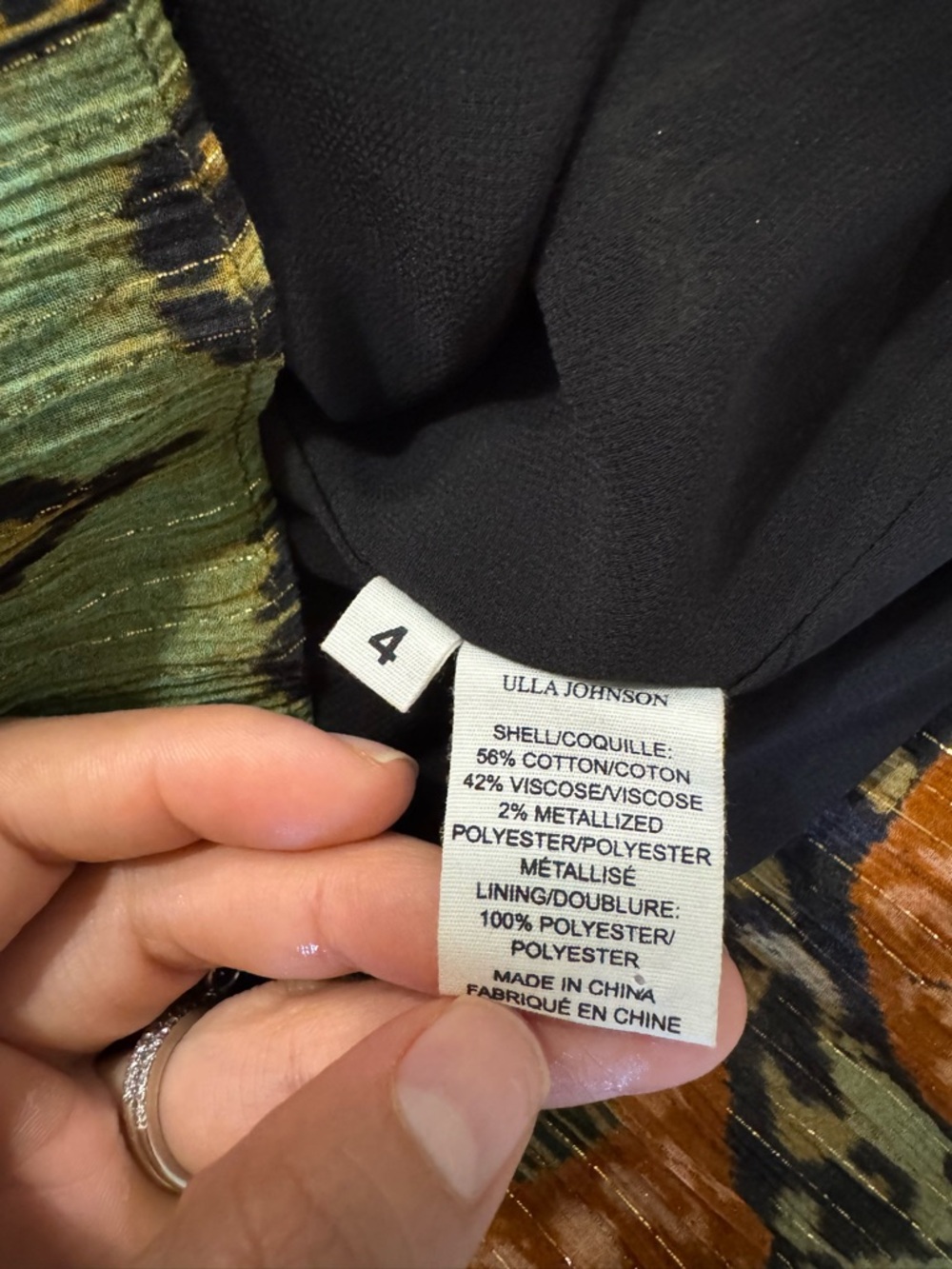 Ulla Johnson Naiya Dress Size 4 Metallic Floral Ruffle Mini NWT - Picture 12 of 13